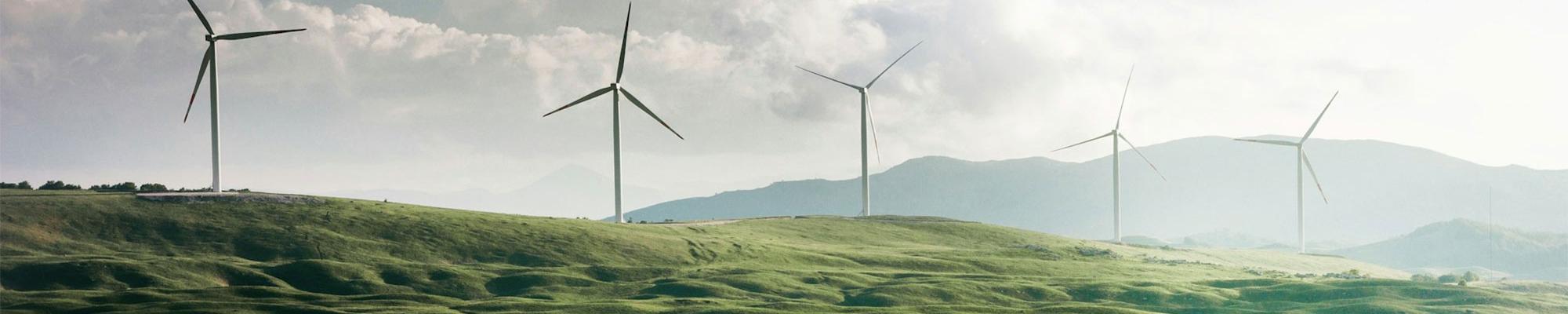 Windfarm on a sunny day